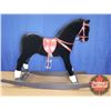 Image 1 : Rocking Horse (Covered in Crushed Velvet) (39"H x 54"W x 16-1/2"D) (w= Rocker) (h= to top of head)
