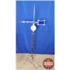 Image 2 : Lightning Rod w/Stained Glass Weathervane Arrow & Purple Ball (58"H)