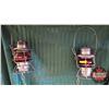 Image 1 : Pair of Electrified Signal Train Lanterns (Red Glass Globe)