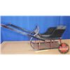 Image 2 : Black Painted Children's Cutter Sleigh (21"H x 14"W x 49"L)