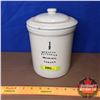 Image 1 : 1/2 Gallon Crock with Lid : Medalta Potteries Redcliff, Alta  (8-1/2"H x 6-1/4" Dia)
