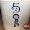Image 2 : Shoulder Jug Crock - Blue Ribbon Brand Buckeye Pottery Co. (17-1/2"H x 12"D)