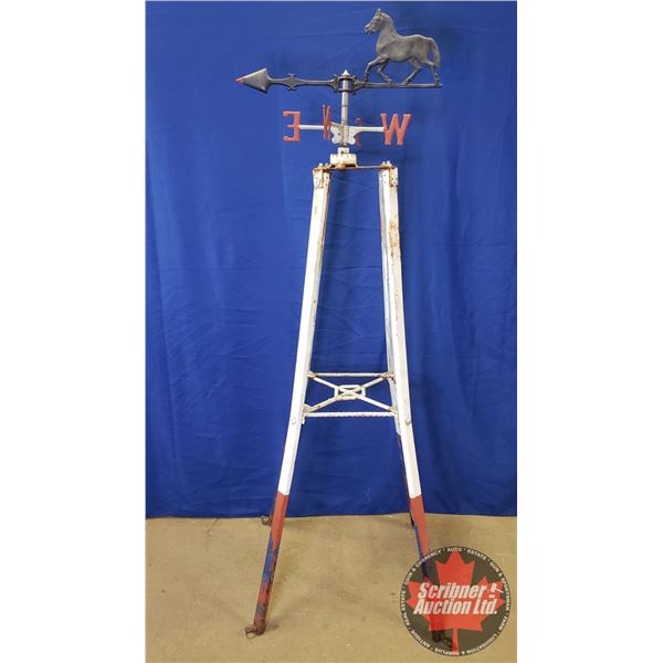 Weathervane on Metal Stand (Horse & Arrow) (77"H)