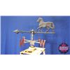 Image 2 : Weathervane on Metal Stand (Horse & Arrow) (77"H)