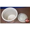 Image 3 : 4 Gallon Crock with Lid - Medalta (15-1/2"H x 12" Dia)