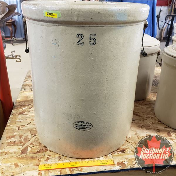 25 Gallon Crock - Medalta (24"H x 20" Dia)