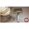 Image 3 : Tray Lot: Horse & Stock Items (Curry Combs, Bells, Stock Driver, etc)