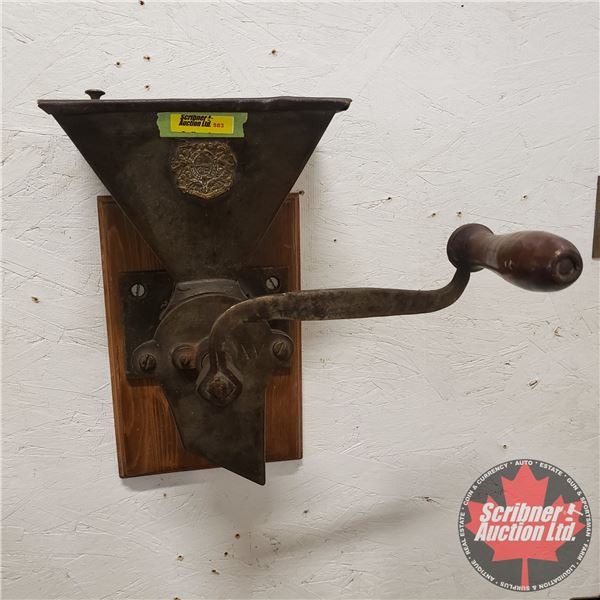 Wall Mount Coffee Grinder (14"H x 9"W x 13"D)