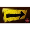 Image 2 : Single Sided Metal Reflective Road Sign : Arrow (24"H x 48"W)