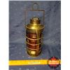 Image 2 : Brass Mini Coal Oil Lamp w/Red Globe (9-1/2"H)