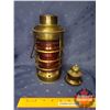 Image 3 : Brass Mini Coal Oil Lamp w/Red Globe (9-1/2"H)