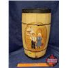 Image 1 : Painted Nail Keg "Young Farmer" Motif (18"H)