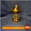 Image 1 : Copper & Glass Globe Coal Oil Lamp (9"H)