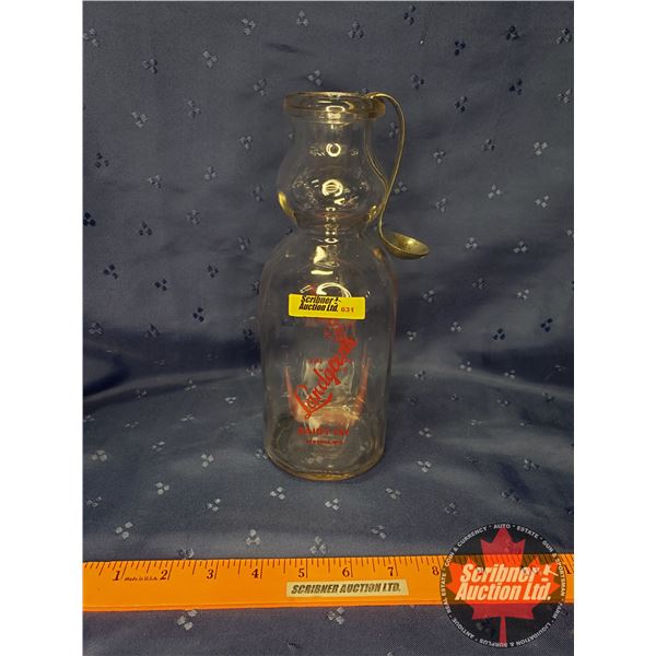 Landgren's Milk Bottle with Cream Top & Spoon (10"H)