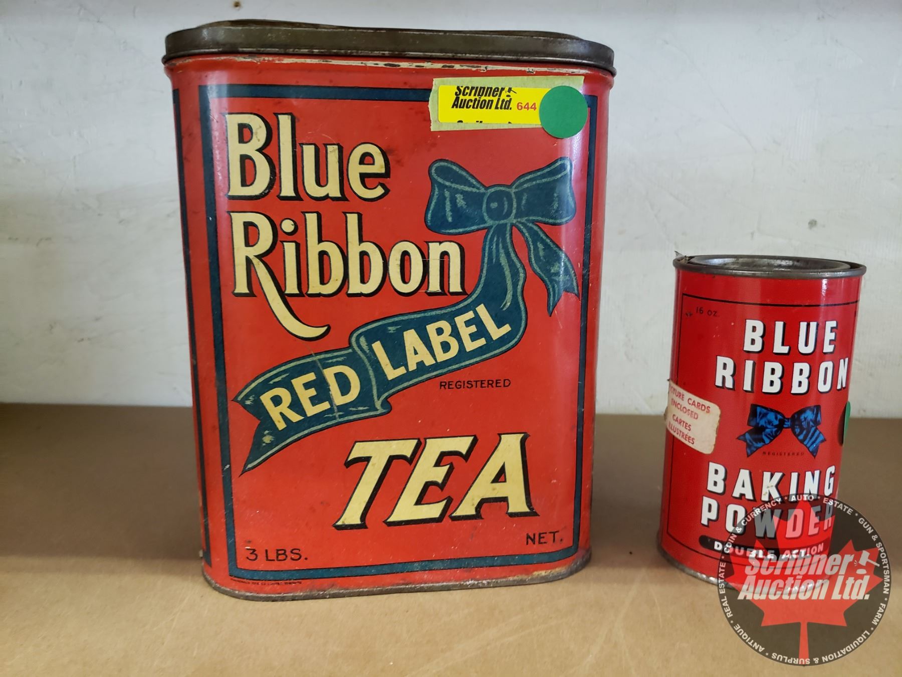Blue Ribbon Tins: Tea & Baking Powder
