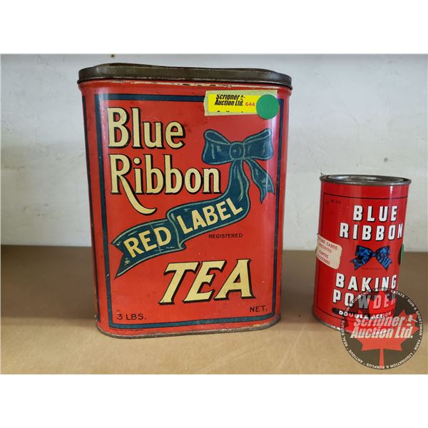 Blue Ribbon Tins: Tea & Baking Powder