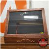 Image 2 : Lockable Counter Display Case - Wooden - Glass Door (23-1/4"H x 30"W x 15"D)