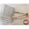 Image 1 : Pitch Forks (2): One Cast Iron (14 Tine) & 5 Tine