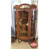 Image 1 : Triple Curve China Cabinet (67"H x 38-1/2"W x 11"D) (Oval Bevel Mirror)