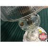 Image 2 : Washington Drape Aladdin Lamp (23"H w/Chimney) with White / Clear Glass Shade "Model B" Burner