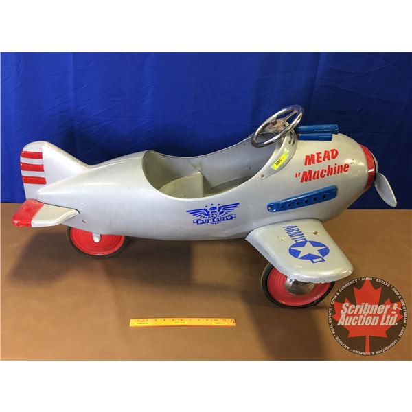 Pedal Airplane "Mead Machine" : Airflow Orange Calif. Collectibles (24"H x 45"L x 36"W)