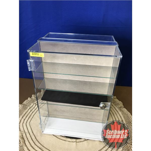 Revolving 2 Drawer Counter Top Display Case - Lockable (17"H x 11-3/4"W x 9"D)