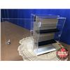 Image 8 : Revolving 2 Drawer Counter Top Display Case - Lockable (17"H x 11-3/4"W x 9"D)