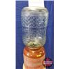 Image 2 : Vintage Glass Water Crock on Stand with 1 Gal "Pacific" Crock drip Catcher "Bastanchury Water Cooler