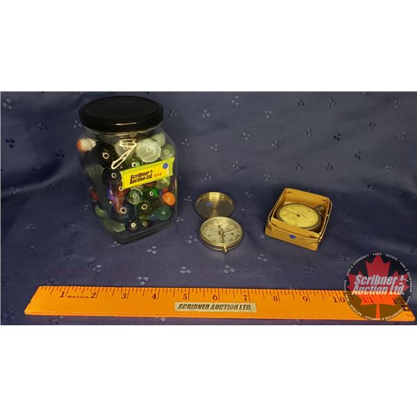 Collector Combo: Jar of Marbles, Suprex Pedometer & Germany Compass