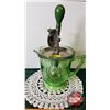 Image 1 : Vaseline Glass Measuring Cup (1-1/2 Pints) & Mixer (12"H)