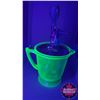 Image 8 : Vaseline Glass Measuring Cup (1-1/2 Pints) & Mixer (12"H)