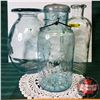 Image 1 : Large Glass Bottles & Sealer Jar (11"H)