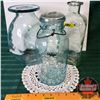 Image 2 : Large Glass Bottles & Sealer Jar (11"H)