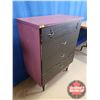 Image 2 : Painted Chest of Drawers (Purple/Black) (39"H x 30-1/2"W x 16"D)