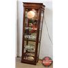 Image 2 : Curio Cabinet - Lighted - Bevelled - Curved Glass (79"H x 29"W x 12"D)