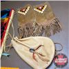 Image 2 : Leather Pouch Bag, Leather Cuffs & Navajo Leather Bound Hood