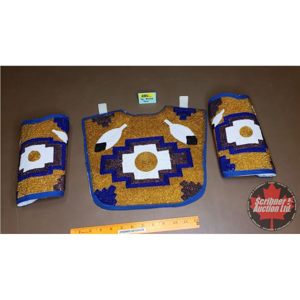 Native Beaded Chest Plate & Cuffs (2)