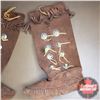 Image 2 : Brown Leather Mukluks (9"H)