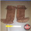 Image 3 : Brown Leather Mukluks (9"H)