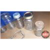 Image 2 : Tray Lot: Sealer Jars (8) & Lifter