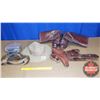 Image 1 : RCMP Grouping (Boots 10", Leather Holster, Winter & Summer Hats & Canteen)