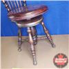 Image 2 : Piano Stool w/Spindle Back & Glass Ball Foot (35"H)