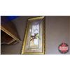 Image 2 : Vanity Stool with Flower Theme Pictures (2) (18"H x 22"W x 13"D)