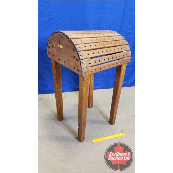 Wooden Saddle Stand (32"H x 16"W x 18"D)