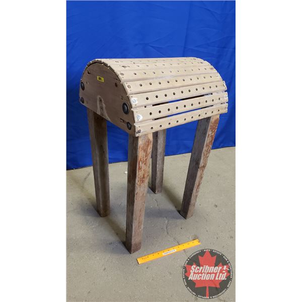 Wooden Saddle Stand (39"H x 16"W x 18"D)