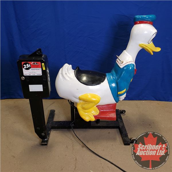 Department Store / Carnival Kiddie Mechanical Ride "Donald Duck" (Working!) (40-1/2"H x 40"W x 20"D)