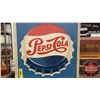 Image 3 : Single Sided Tin Sign : Pepsi-Cola (Japanese) Embossed (49"H x 14"W)