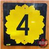 Image 1 : Single Sided Metal Reflective Road Sign " 4 " (Kansas Hwy 4) (24"H x 24"W)