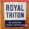 Image 1 : Single Sided Tin Sign : Vintage : Royal Triton - Station Sign (Embossed) (28"H x 24"W)