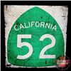 Image 2 : Single Sided Metal Reflective Road Sign "California 52" (30" x 30")